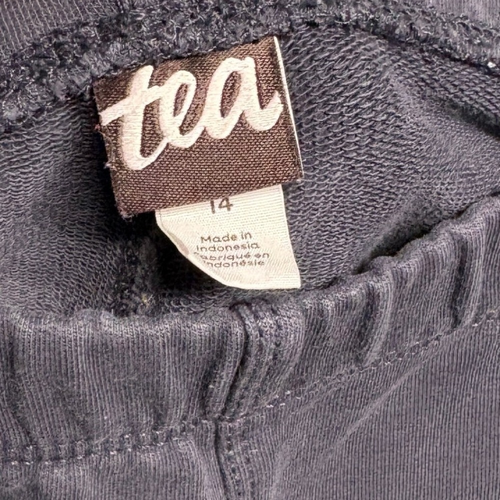 Tea Collection Cargo Leggings Sz 14 Gray Utility Knit Kids Pants Good Condition - Picture 3 of 14